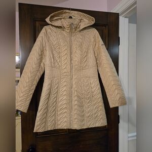 Via Spiga Beige Quilted Puffer Jacket